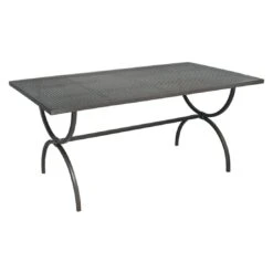 MBM Romeo Gartentisch 160x90 Cm Schmiedeeisen Marone Antik