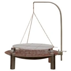 SvenskaV Space Feuerschale Ø80cm Inkl. Schwenkgrill Edelstahl Ø63cm