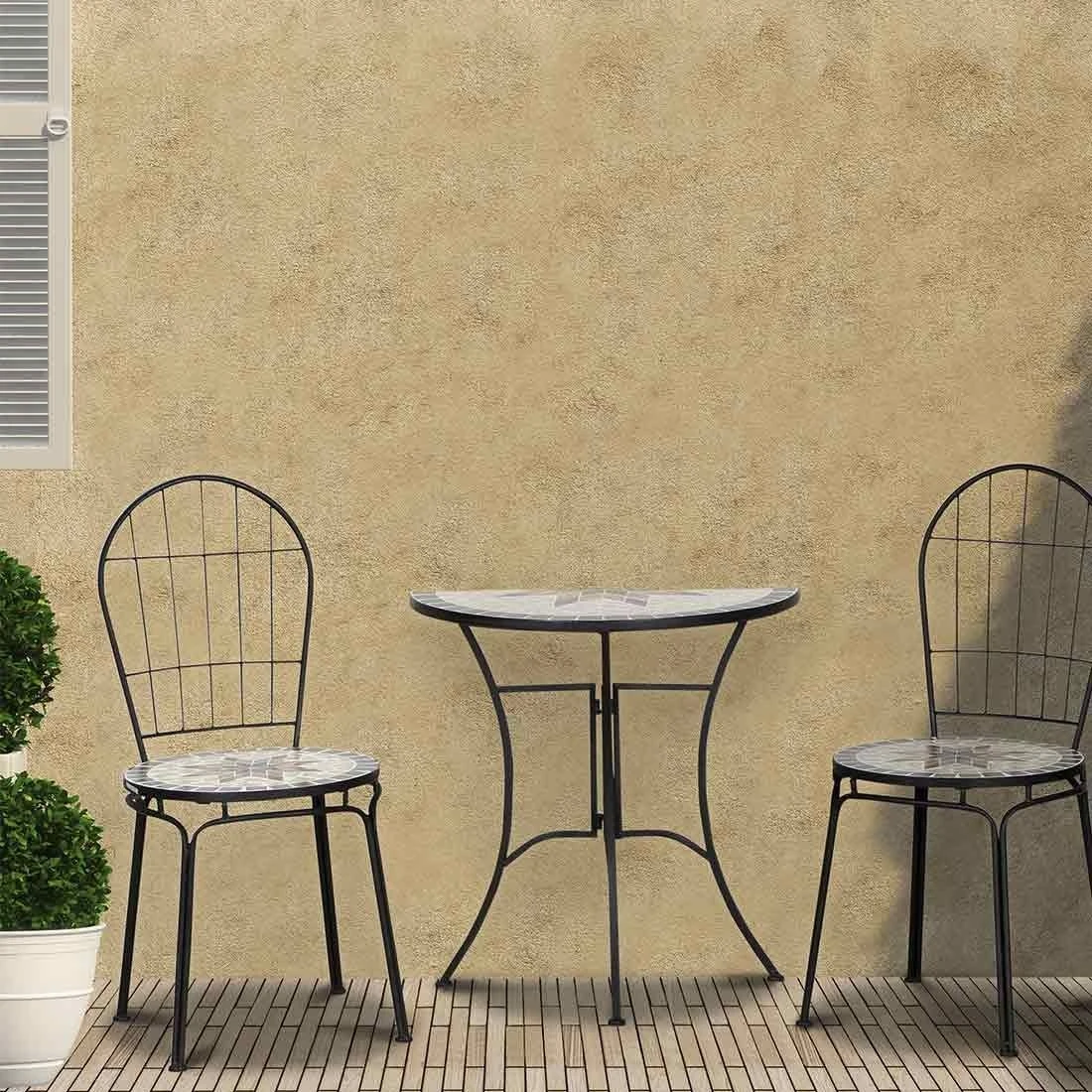 Siena Garden Stella Anstelltisch 69x35x71cm Stahl Schwarz Matt 4 Siena Garden Stella Anstelltisch 69x35x71cm Stahl Schwarz Matt – Bild 2