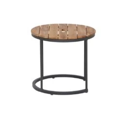 Siena Garden Baros 2er Set Beistelltische Aluminium/Teak Anthrazit -Garten Grill Geschäft 1102357 9