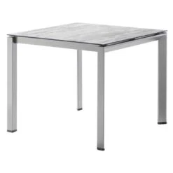 Sieger Gartentisch 90x90cm Aluminium/Polytec Graphit/Moon