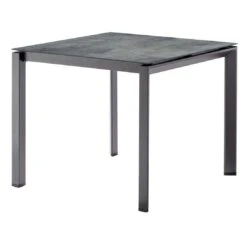 Sieger Gartentisch 90x90cm Aluminium/Polytec Eisengrau/Zement Graphit