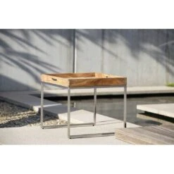 Stern Tabletttisch 50x50cm Edelstahl/Teak-Tablett Teak 7 Stern Tabletttisch 50x50cm Edelstahl/Teak-Tablett Teak -Garten Grill Geschäft 1108121 3