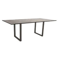 Stern Kufentisch 200x100 Cm Aluminium/Silverstar 2.0 Anthrazit/Metallic Grau