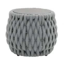 OUTLIV. Leon Beistelltisch Ø57x46cm Rope/Spraystone Grau/Anthrazit