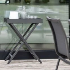 Stern Tabletttisch 60x40cm Aluminium Anthrazit -Garten Grill Geschäft 1201566 3