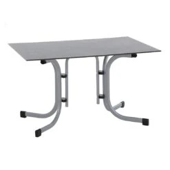 Siena Garden Sola Klapptisch 120x80cm Stahl/HPL Silber/Dark Grey