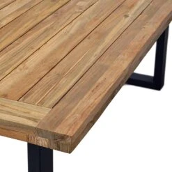 OUTLIV. Gartentisch 200x100cm Aluminium/Teak Recycelt Anthrazit/Natur -Garten Grill Geschäft 1243707 4