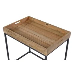 OUTLIV. Tray Beistelltisch Stahl/Teak Recycelt Schwarz/Teak -Garten Grill Geschäft 1243795 5