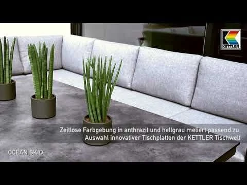 Kettler Ocean Skid Modular Beistelltisch Aluminium/Olefin Inkl. Kissen Anthrazit/Hellgrau Meliert 3 Kettler Ocean Skid Modular Beistelltisch Aluminium/Olefin Inkl. Kissen Anthrazit/Hellgrau Meliert