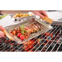Hecht Padella Grillschale Edelstahl/Buche -Garten Grill Geschäft 1273671 4