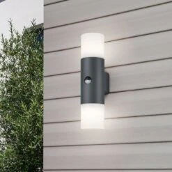 Trio Leuchten Hoosic Außenwandbeleuchtung Aluminium/Kunststoff Anthrazit -Garten Grill Geschäft 1309498 3