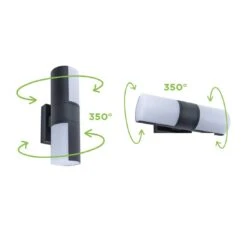 LUTEC Cyra LED -Außenwandbeleuchtung Gussaluminium Anthrazit -Garten Grill Geschäft 1311148 3