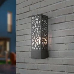 Trio Leuchten Cooper Außenwandbeleuchtung 14x10x36cm Edelstahl Anthrazit -Garten Grill Geschäft 1352585 3