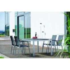 Stern Tischgestell 160x90 Cm Aluminium Graphit -Garten Grill Geschäft 543348 6