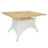 Zebra Yachtclub Loomus Gartentisch 140x90cm Geflecht/Teak Silkwhite -Garten Grill Geschäft 800264 1