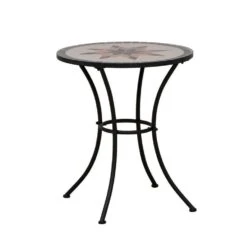Siena Garden Stella Tisch Stahl/Kunststein Mattschwarz