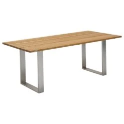 Niehoff Noah Gartentisch 180x95cm Edelstahl Profil/Teak Natur