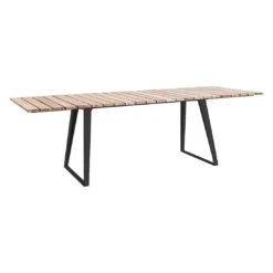 Cane-Line Copenhagen Ausziehtisch 160/243x84 Cm Aluminium/Teak Lava Grey/Natur