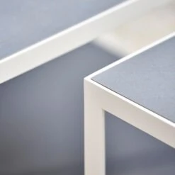 Cane-Line Level Beistelltisch 79x79cm Aluminium/Keramik Weiß/Light Grey -Garten Grill Geschäft cane line level beistelltisch 79x79cm aluminium keramik 1479910 4