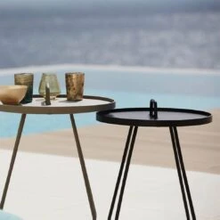 Cane-Line On-the-move Beistelltisch Ø44x54 Cm Aluminium Black -Garten Grill Geschäft cane line on the move beistelltisch durchm44x54 cm aluminium 1464268 3