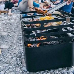 Höfats CUBE Grillrost Aus Edelstahl Zu Feuerkorb Cube Silber -Garten Grill Geschäft hofats grillrost fur cube 5
