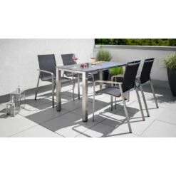 Kettler Dekton Gartentisch-Platte 140x70cm Keramik-Glas-Quarz Fossil Natur -Garten Grill Geschäft kettler dekton tischplatte 140x70cm keramik glas quarz fossil natur 1306121 4