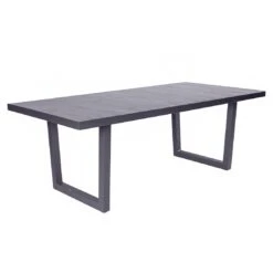 LC Garden Bailado Gartentisch 200x100cm Aluminium/Keramik Anthrazit/Holzoptik Dunkelgrau