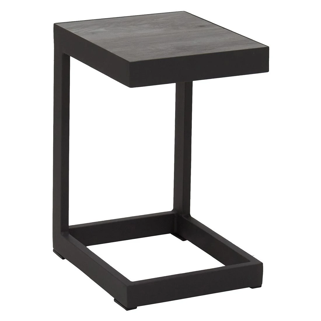 LC Garden Keramo Beistelltisch 32x40cm Aluminium/Keramik Anthrazit/Holzoptik Dunkelgrau 3 LC Garden Keramo Beistelltisch 32x40cm Aluminium/Keramik Anthrazit/Holzoptik Dunkelgrau