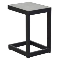 LC Garden Sondrino Beistelltisch 32x40cm Aluminium/Keramik Schwarz Matt/Beton