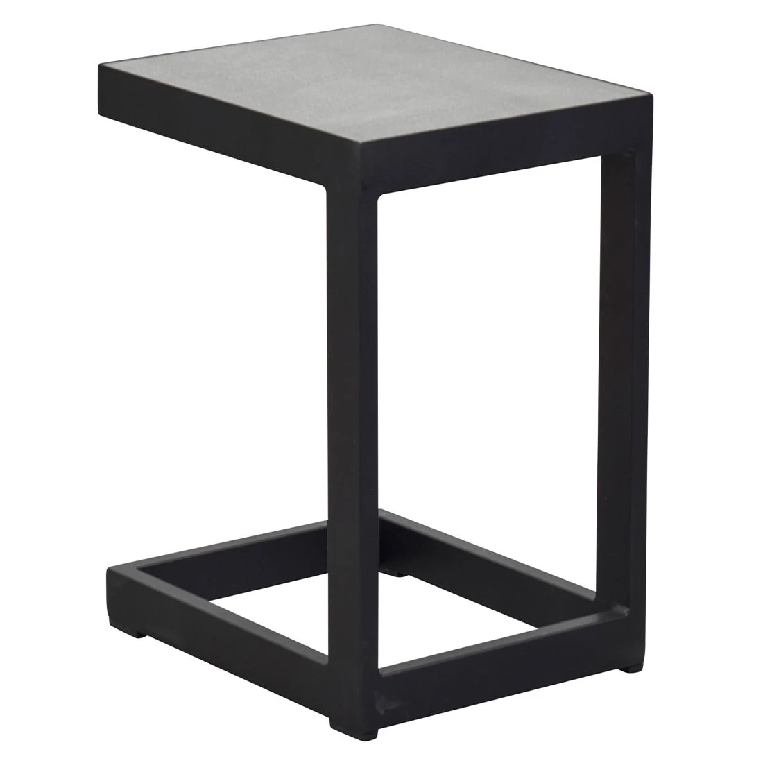 LC Garden Sondrino Beistelltisch 32x40cm Aluminium/Keramik Schwarz Matt/Beton 3 LC Garden Sondrino Beistelltisch 32x40cm Aluminium/Keramik Schwarz Matt/Beton