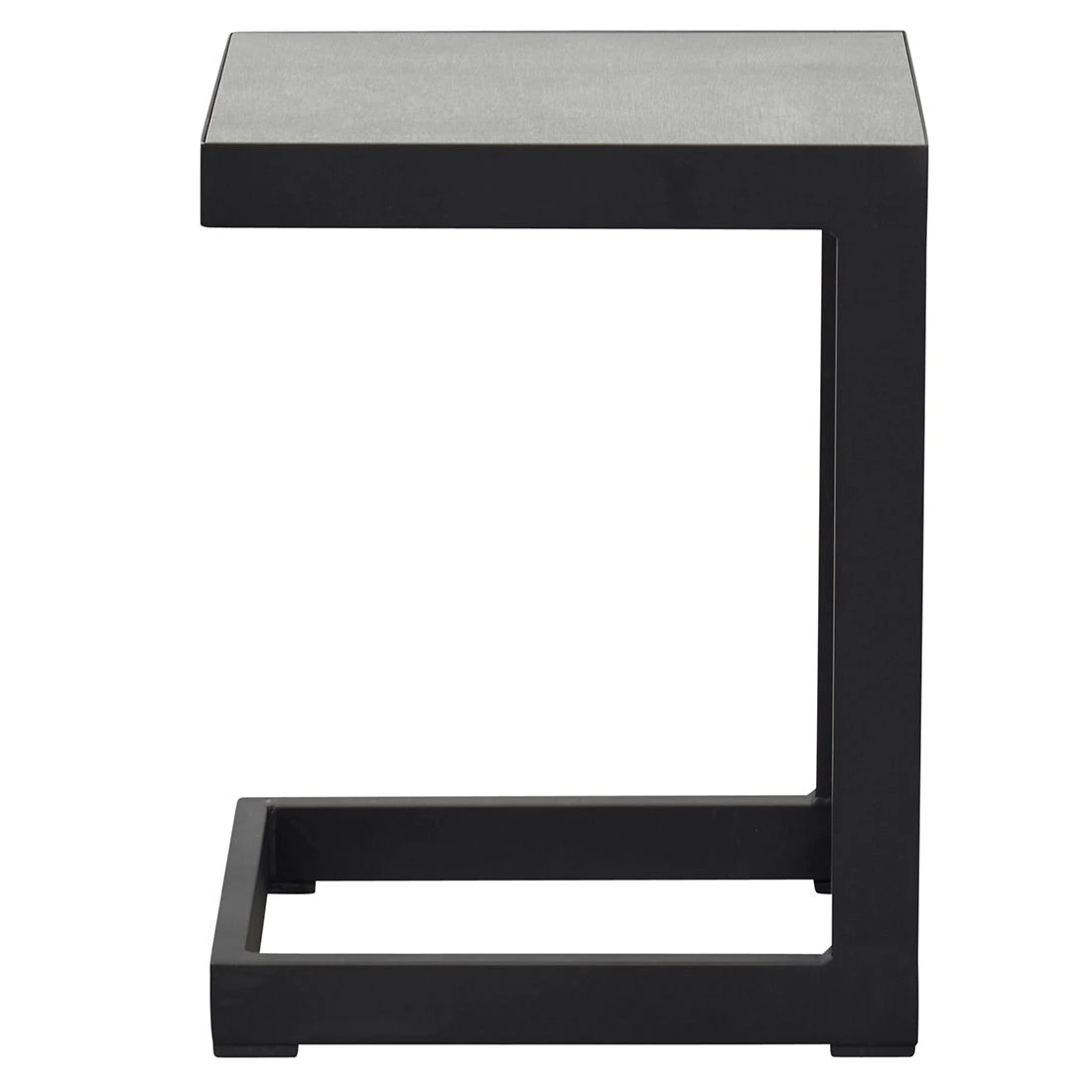 LC Garden Sondrino Beistelltisch 32x40cm Aluminium/Keramik Schwarz Matt/Beton 6 LC Garden Sondrino Beistelltisch 32x40cm Aluminium/Keramik Schwarz Matt/Beton – Bild 4
