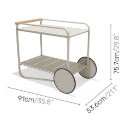 LifestyleGarden Portals Servierwagen Aluminium Korallensand-Matt -Garten Grill Geschäft lifestylegarden portals servierwagen aluminium korallensand matt 1282977 6
