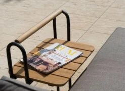 LifestyleGarden Topaz Beistelltisch 52x37,5cm Aluminium/Teakholz Magnesium Grau/Teak -Garten Grill Geschäft lifestylegarden topaz beistelltisch 52x37 5cm aluminium teakholz 1440640 4