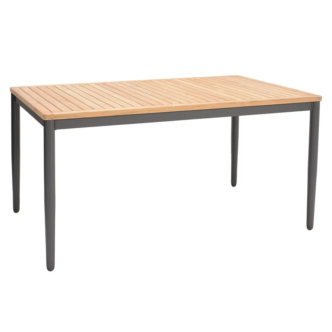 LifestyleGarden Topaz Gartentisch 144x90cm Aluminium/Teak Magnesium Grau/Natur 3 LifestyleGarden Topaz Gartentisch 144x90cm Aluminium/Teak Magnesium Grau/Natur