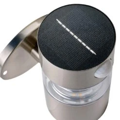 Lumineo Solar Außenwandbeleuchtung 11x12,2x16cm Silber -Garten Grill Geschäft lumineo solar wandleuchte 11x12 2x16cm 1397696 3