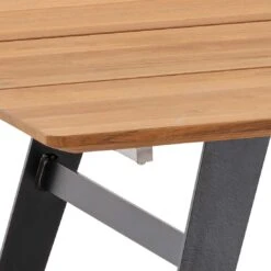 Musterring Portugal Gartentisch 220x95cm Stahl/Teak Schwarz/Natur -Garten Grill Geschäft musterring portugal gartentisch 180x95cm stahl teak 1472815 3