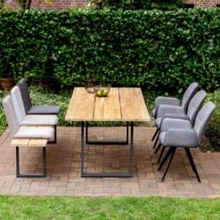 Niehoff Noah Gartentisch Aluminium/Teak Anthrazit/Natur 6 Niehoff Noah Gartentisch Aluminium/Teak Anthrazit/Natur -Garten Grill Geschäft niehoff noah gartentisch 220x95cm aluminium teak 1377940 2