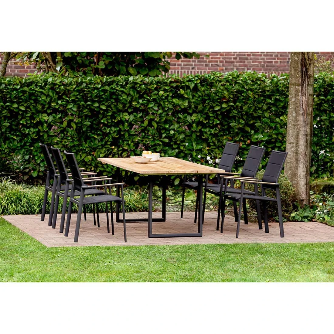 Niehoff Noah Gartentisch Aluminium/Teak Anthrazit/Natur 5 Niehoff Noah Gartentisch Aluminium/Teak Anthrazit/Natur – Bild 3