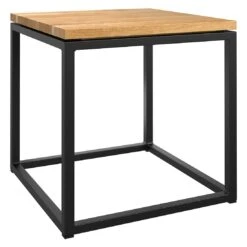 OUTLIV. Flora Beistelltisch 40x41x42cm Stahl/Wildeiche Schwarz/Wildeiche