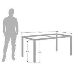 OUTLIV. Gartentisch 160x90cm Aluminium/Teak Anthrazit/Teak -Garten Grill Geschäft outliv gartentisch 160x90cm aluminium teak anthrazit teak 1261472 8