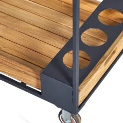 OUTLIV. Oro Servierwagen Stahl/Teak Recycelt Anthrazit/Natur -Garten Grill Geschäft outliv oro servierwagen stahl teak recycelt anthrazit braun 1323094 4