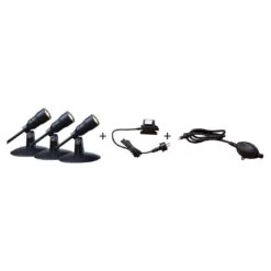 OUTLIV. Smart Light Starter-Set "3 Spots Mit Dämmerungssensor, Transformator" Schwarz