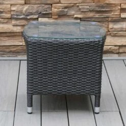 OUTLIV. Spain Beistelltisch Geflecht Dunkelgrau -Garten Grill Geschäft outliv spain beistelltisch geflecht 1338758 3