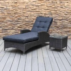 OUTLIV. Spain Beistelltisch Geflecht Dunkelgrau -Garten Grill Geschäft outliv spain beistelltisch geflecht 1338758 4