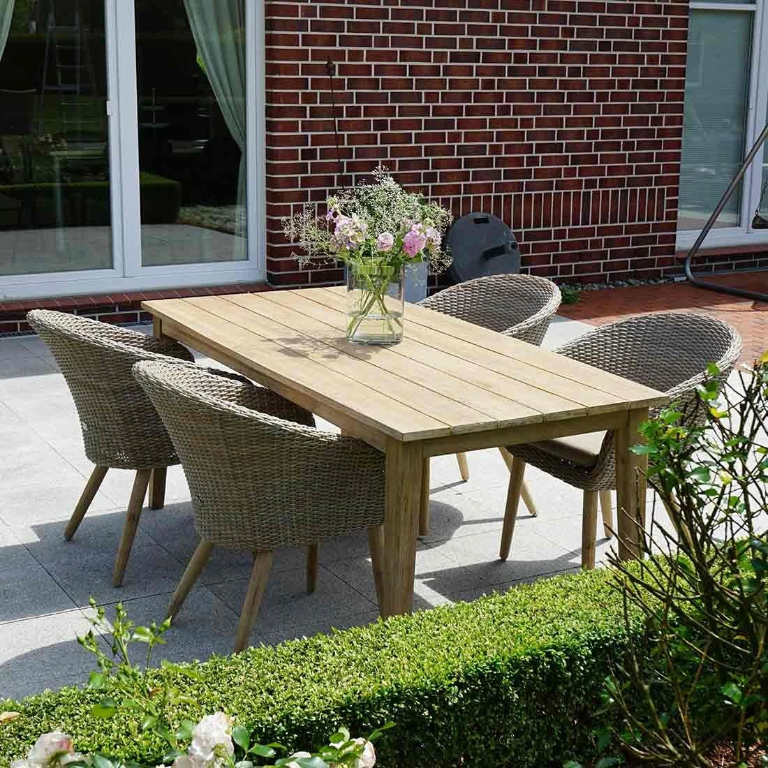 Ploß Borneo Gartentisch 180x90 Cm Akazie Natur 4 Ploß Borneo Gartentisch 180x90 Cm Akazie Natur – Bild 2