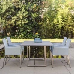 Stern Kufentisch Edelstahl/Silverstar 2.0 Silber/Zement Hell -Garten Grill Geschäft stern kufentisch 160x90cm edelstahl silverstar 2 0 943946 4