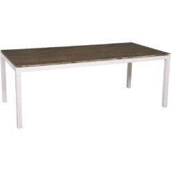 Stern Tischgestell 200x100 Cm Aluminium Weiß -Garten Grill Geschäft stern tischgestell 200 x 100 cm aluminium weiss 3