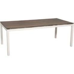 Stern Tischgestell 200x100 Cm Aluminium Weiß -Garten Grill Geschäft stern tischgestell 200 x 100 cm aluminium weiss 5