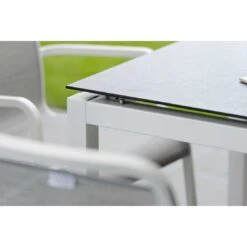 Stern Tischgestell 200x100 Cm Aluminium Weiß -Garten Grill Geschäft stern tischgestell 200 x 100 cm aluminium weiss 6